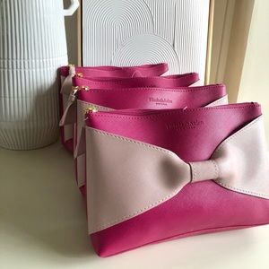 Elizabeth Arden Set of 4 four Matching clutches makeup bags small purse pink